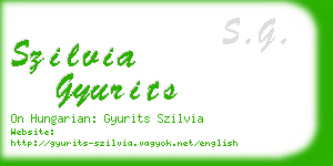 szilvia gyurits business card